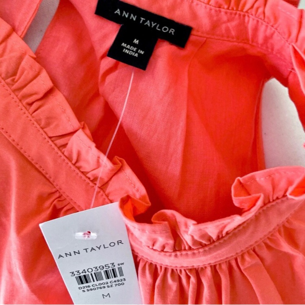NWT Ann Taylor Ruffle Tiered Shift Dress Size M - Picture 8 of 10